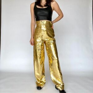 Vintage Y2K Fully Sequined Gold Pants